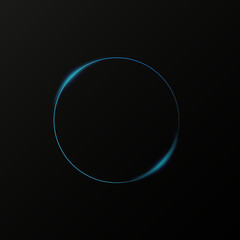 Neon magic circle.Futuristic light circle for background.Light frame.Vector.Magic portal.	