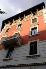 Milan, Italy: old buildings along via Paolo Lomazzo