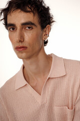 Charming modern gentleman showcasing elegant attire in a stylish presentation