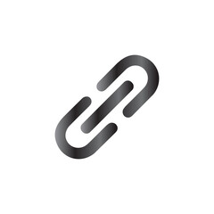 paper clip art, Black Gradient Link Chain Icon on White Background, link, chain, connection, hyperlink, attach bond connection icon, unity, join linked, network, relation symbol, Attach link icon,