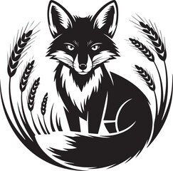 Tribal fox tattoo, vector illustration