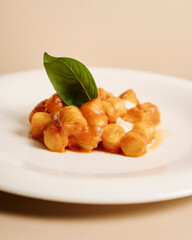 delicious gnocchi on a plate