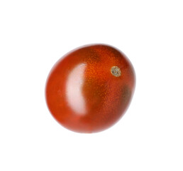 One ripe brown tomato isolated on white