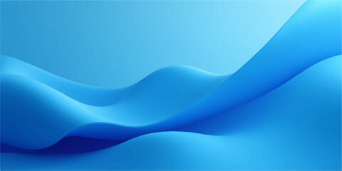 Abstract wavy blue gradient flowing lines create a smooth vector background with a light and fluid texture