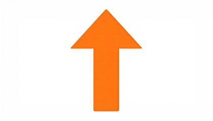 Simple orange arrow pointing upwards