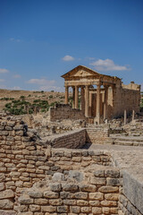 Obraz premium douga tunisia ancient roman ruins