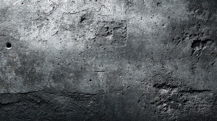 Obraz premium Gray concrete wall with rough texture, damaged surface, and dark shadows. Use this gritty background to add texture to designs or projects.