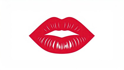 Red lips graphic, a stylized depiction of lips