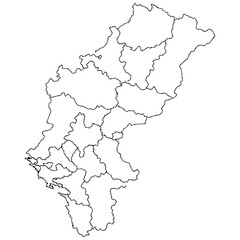 Obraz premium Abstract geometric pattern with bold lines and vibrant color splashes in red green blue and yellow