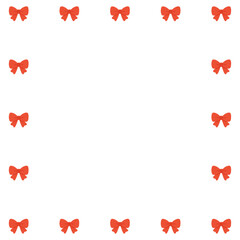 Ribbon Decorated Love Message Card, Isolated Background. Stylish and Simple Design, Perfect Frame Template for Gifts and Celebrations