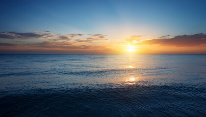 Obraz premium Sunset Over Calm Ocean
