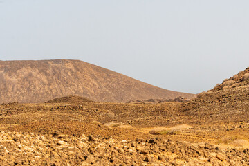 Paisaje en Isla de lobos, Islas Canarias.