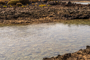 Paisaje en Isla de lobos, Islas Canarias.