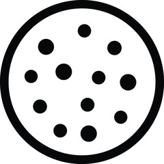 Abstract circular pattern icon with scattered dots simple geometric design element for digital applications and branding