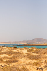 Paisaje en Isla de lobos, Islas Canarias.