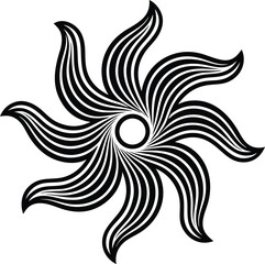 Abstract black background featuring a beautiful snowflake vector, a festive winter illustration for a cold and magical Christmas holiday