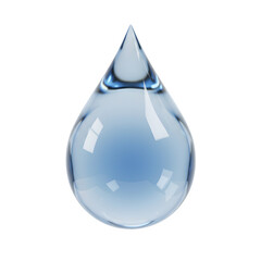 Fototapeta premium Water droplet, clear 3d rendered, isolated on transparent background