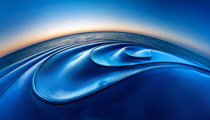 A Bell Curve In Shades Of Blue Representing Statistical Distribution Or Probability