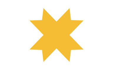 bstract Yellow Star or Ribbon Shape