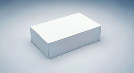 Fototapeta premium A Blank Rectangular Box Mockup in a Cool-Toned Cleanroom