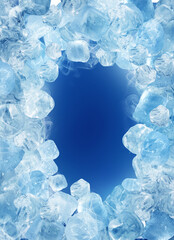 cold ice rock background
