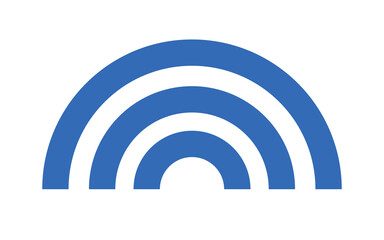 Abstract Blue Rainbow Shape Illustration