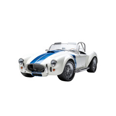 Classic White and Blue Shelby Cobra 427 Roadster Sports Car