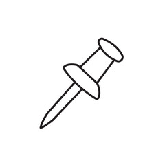 Push Pin Icon – Thumbtack, Office, Note, Reminder, Pin Vector Symbol