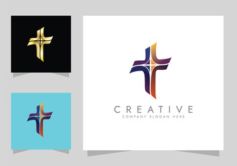 Christianity Symbol, Jesus Christ, Cross logo high quality vector design