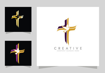 Christianity Symbol, Jesus Christ, Cross logo high quality vector design