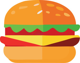 Delicious burger with fresh ingredients and toasted bun a classic fast food meal option