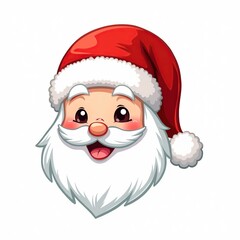red santa claus vector illustration logo