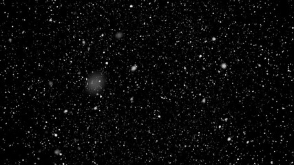 snowfall overlay, black background - winter, slowly falling snow effect - green screen - Powered by Adobe