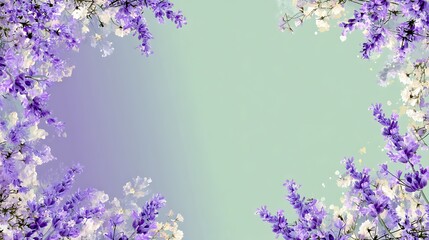 Beautiful lavender floral background design for wedding invitation and cards