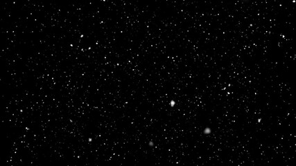 snowfall overlay, black background - winter, slowly falling snow effect - green screen - Powered by Adobe