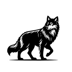Aggressive Wolf Vector Illustration – Wild Predator Artwork