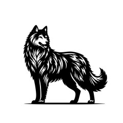 Fierce Howling Wolf Vector – Wild Animal Artwork