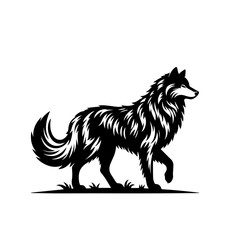 Fierce Alpha Wolf Vector – Wild Predator Illustration