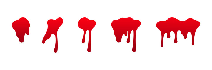 Red Dripping Paint  Graphic Design Elements