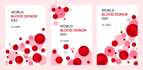 World Blood Donor Day  June 14th Awareness Posters