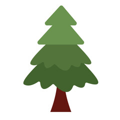 Christmas tree vector, fir tree illustration.