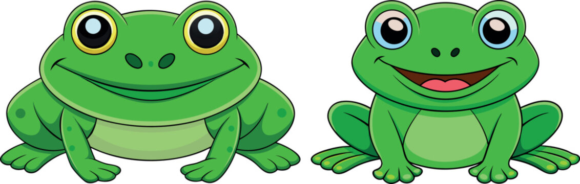 cartoon frog illustration, cute frog drawing, funny frog clipart, green frog cartoon, happy frog artwork, frog character design, adorable frog vector, smiling frog cartoon, child-friendly frog, nature
