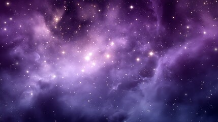 Beautiful purple galaxy background with stars and nebula for space wallpaper use