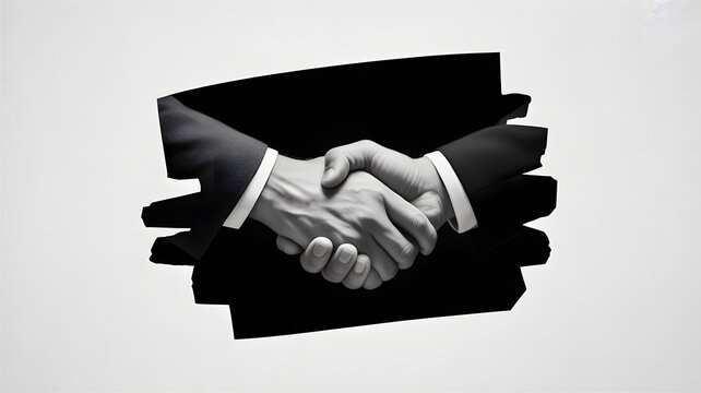 Successful business deal handshake signifies partnership and agreement, promoting trust and collaboration in a professional setting, conveying strength and unity