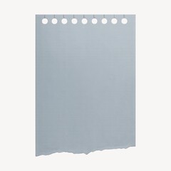 Blank torn paper sheet template.