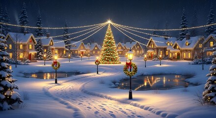 christmas tree in the city