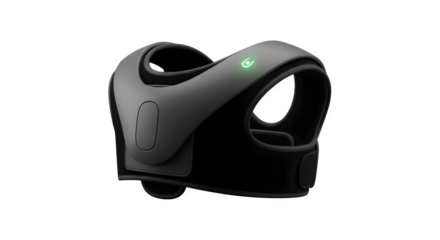 Wearable upper body posture correction device isolated on transparent background helps improve posture and reduce back pain with realtime feedback