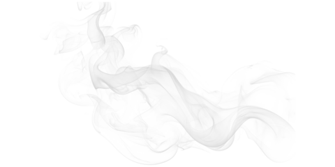 The mesmerizing dance of ethereal white smoke swirling and rising against a stark black background creating a dreamy