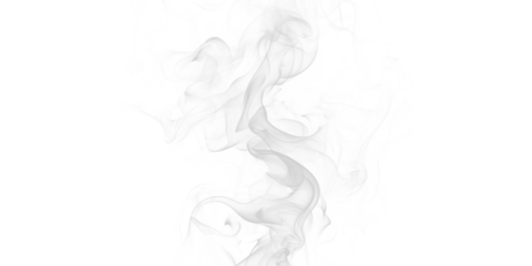 Ethereal tendrils of white smoke dancing and swirling against the dark void representing mystery and the intangible with