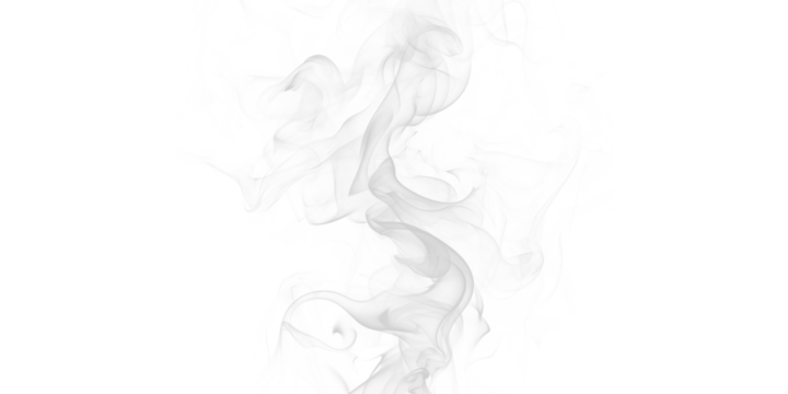 Ethereal tendrils of white smoke dancing and swirling against the dark void representing mystery and the intangible with